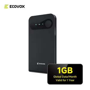 ECOVOX 4G LTE Portable WiFi Hotspot | 1GB Monthly Global Data 1 Year Valid | No SIM Needed | 13H Battery | 10 Devices Connect | 150Mbps High Speed Mobile WiFi for Travel Local Tri-Band Pocket tinder date rescue rv airport