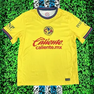 24 25 Mexican football League Club AmericaHome Jersy Yellow Jersey