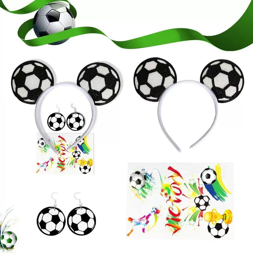 World Cup Soccer Ear Headband | Football Hair Hoops for Women & Girls, Perfect Game Day Accessory