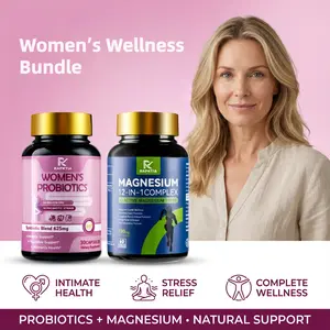 Magnesium Complex + Women’s Probiotics | Stress & Anxiety Relief · Sleep Support · Intimate Care for Itching & Odor | 2-Piece Bundle