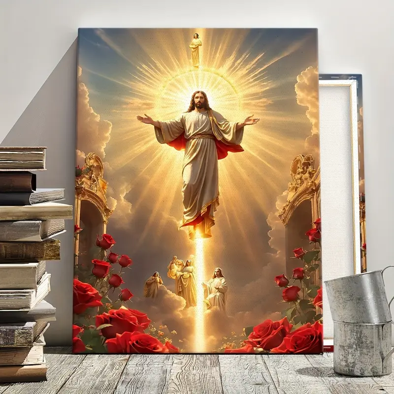 1pc Jesus Christ Canvas Wall Art,Religious Ink Print with Pine,Solid And Powerful Design, Indoor/Outdoor Portrait Orientation,Waterproof Canvas Artwork for Home,Office,Living Room,Bedroom,Adds Faith-Inspired Elegance to Any Space,Inspirational Wall Decor