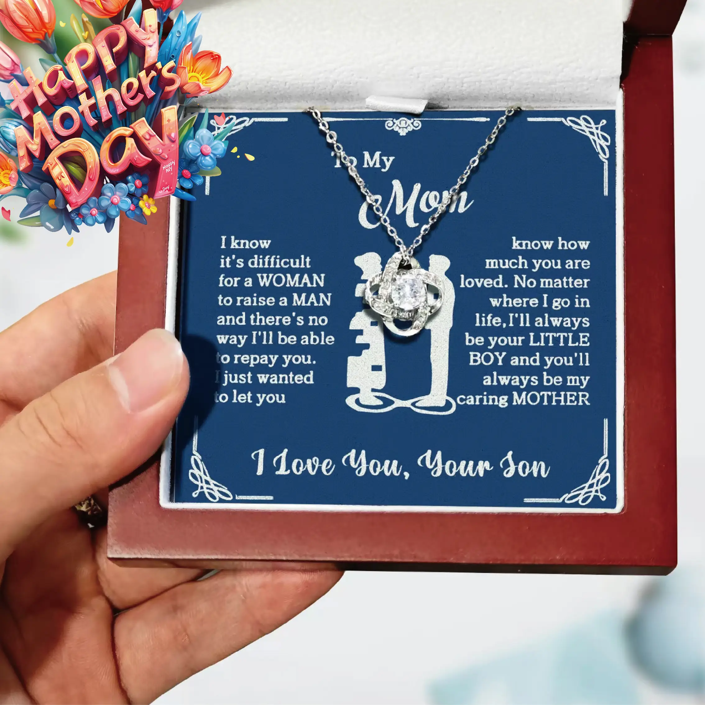 Mother‘s Day Gift-Let mom moved to cry necklace, for mom, for daughter, for grandma, for wife surprise Jewelry gift