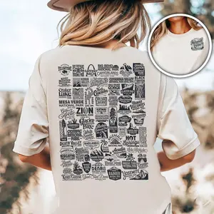 Comfort Colors 2-Sided National Park Shirt, National Park Lovers Shirt Outdoor Lover Hiking Shirt, Gift for Traveler Camping Tee			