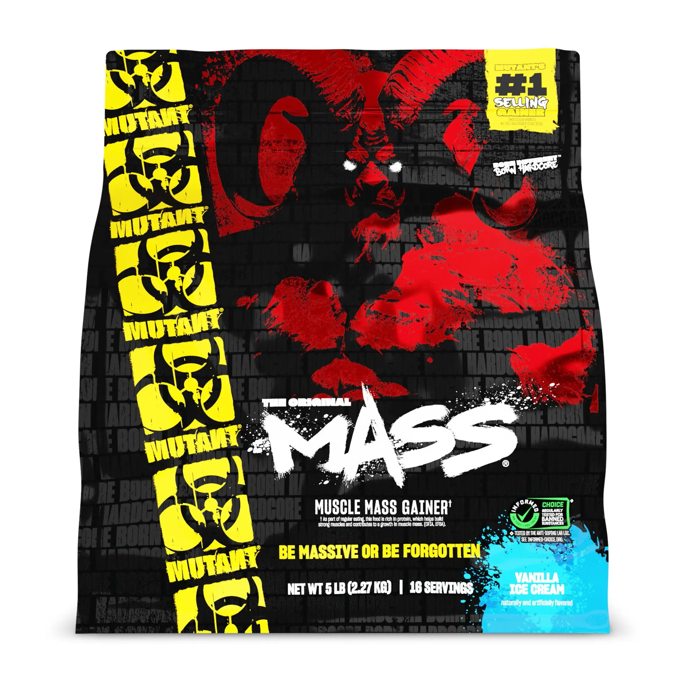 Mutant Mass Muscle Mass Gainer - Vanilla Ice Cream - 5 lb Fitness Supplement Protein Powder