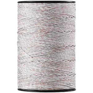 【DealsForYouDays】VEVOR Electric Fence Wire,  , 2625Ft 800M Portable Polywire, 3/32" Diameter 9 Mixed Metal Strands for Reliable Conductivity and UV, Rust Resistance, Fencing Rope Line for Horse, Cattle, Livestock