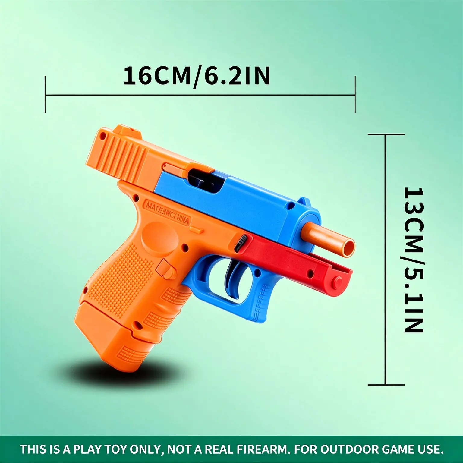 Foam Dart Toy Blaster - Safe Orange Tip, Slide Open-Close, Mechanical Auto Shooting, Backyard Outdoor Toy, Non-Real Weapon, Ideal Holiday & Teen Boy Gifts Outdoors for Ages 14+