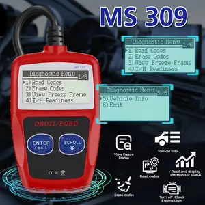 Multi-language Battery Tester OBD2 Scanner Live Data Code Reader MS309PRO Check Engine System Car Diagnostic Tool Automotive Diagnostic Tool Vehicle Diagnostic Tool