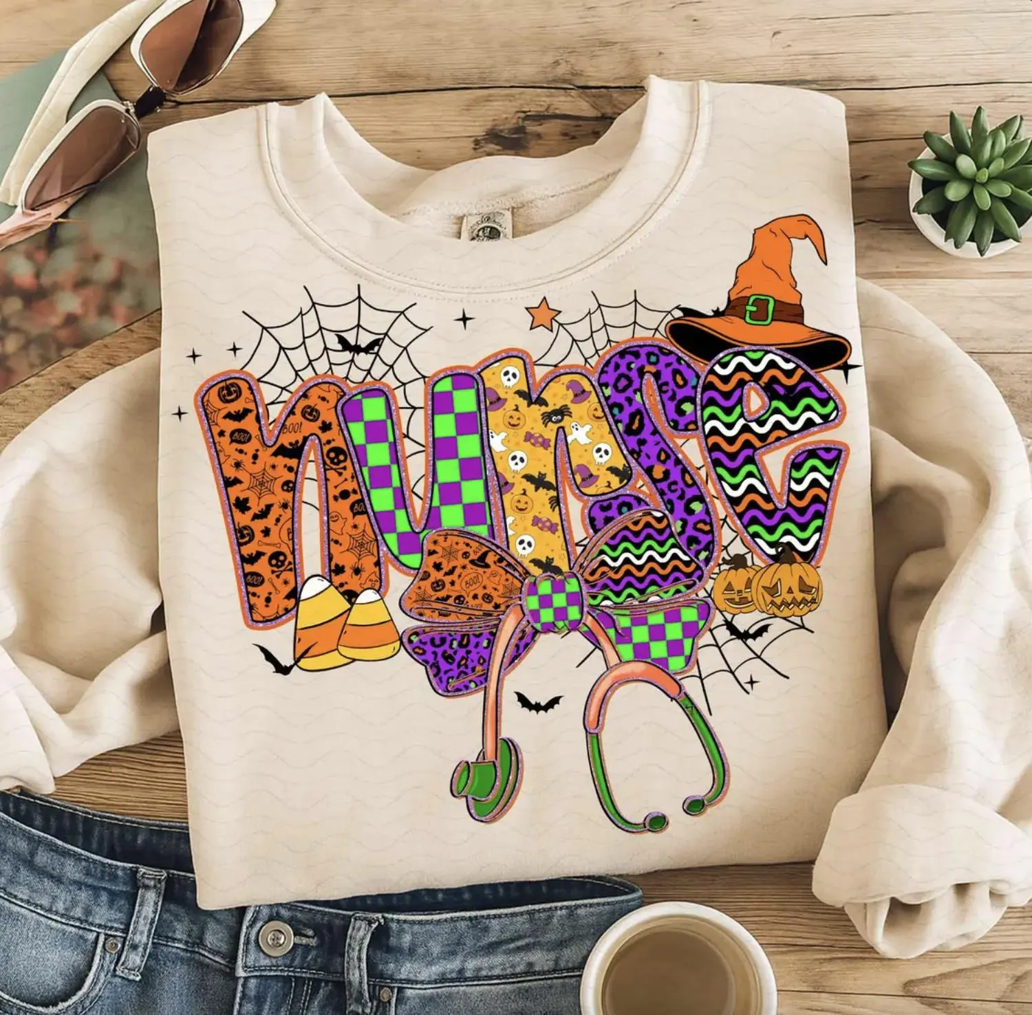 Spooky Nurse Sweatshirt, Retro Boo Boo Crew Ghost Nurse Crewneck, Cute Halloween Nursing Sweater, Nurse Halloween Gift