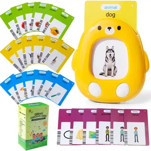 Talking Flash Cards Toy for Kids - English Language Learning Set for Toddlers & Preschoolers - Interactive Tapping Game with Vocational Voice Feedback