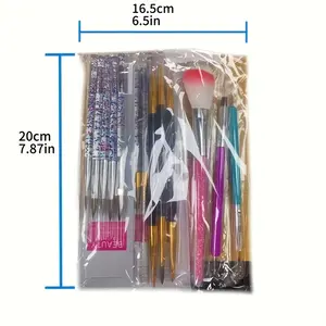 BeautyDAO Nail Art Tool Set, Nail Art Brushes Stainless Steel Manicure Kit, Mini Nail Files Bulk, Nail Tips Clip for Quick Building nail forms, 68counts You deserve it