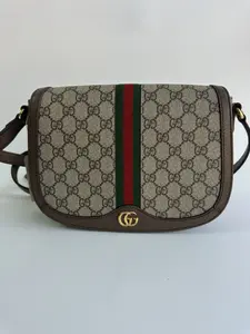 Pre-owned Gucci Ophidia Saddle Handbag D0139