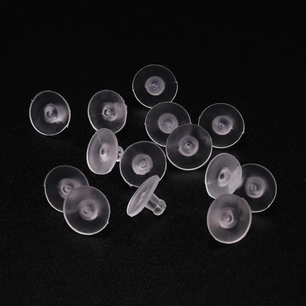 100pcs/lot Earrings Rubber Earring Back Silicone Round Ear Plug Blocked Caps Earrings Back Stoppers Supplies for jewelry DIY Ear