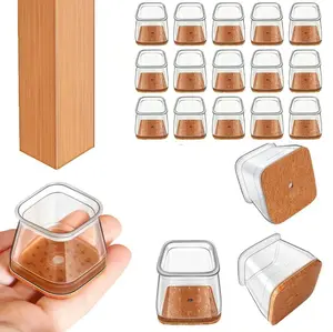 Square Chair rubber Leg Protectorsfor Hardwood Floor Fits All Shape Chair Mat forWood and Tile Floors. Chair Leg Universal CoverElastic Mold Rectangular Silicone mini gifts outdoorfun
