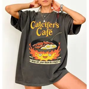 The Fire Demon Calcifer Shirt, Howl's Moving Castle, Howl and Sophie Shirt, Hayao Miyazaki, Studio Ghibli Shirt