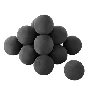 3 Inch Ceramic Fire Balls - 15 Pcs Round Fire Stones Reusable Lava Rocks for Fire Pits and Outdoor Fire Features, Durable Heat-Resistant Fireplace Media, Decorative Stone Balls for Wood or Gas Fireplaces, Cozy Ambience