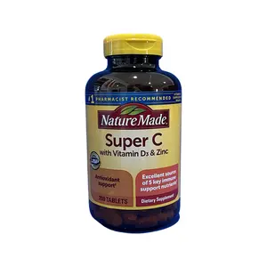 Nature Made Super C with Vitamin D3 & Zinc. 200 Tablets Healthcare Supplement Edible Fitness Dietary Hand