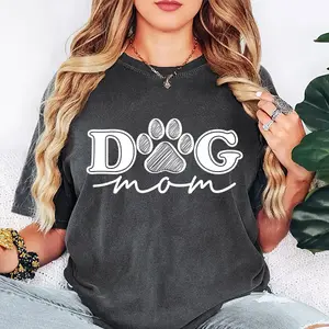 Dog Mom Paw Shirt, Graphic Paw Print Tee, Mother’s Day Gift