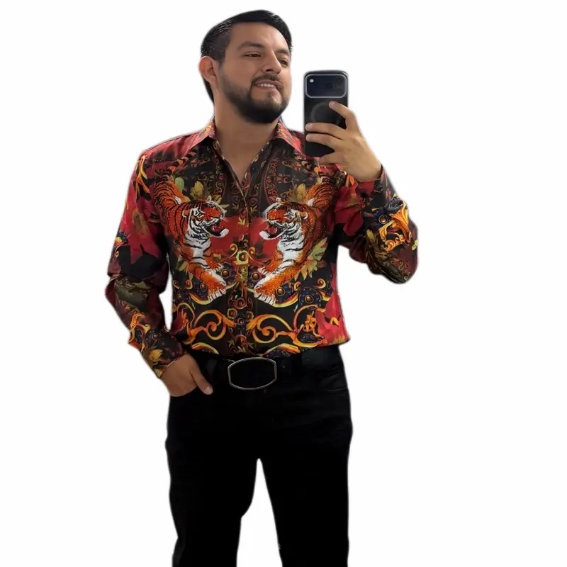 RHINESTONE TIGRE LONG SLEEVE (FITTED)