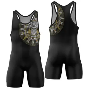 BattleFitGear JAGUAR WARRIOR Wrestling Singlet – Men's Compression Fightwear for BJJ, MMA, Grappling & Gym Warriors