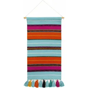 Wiri Multicolor Striped Tassel Wall Hanging