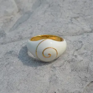 Spiral Seashell Dome Ring