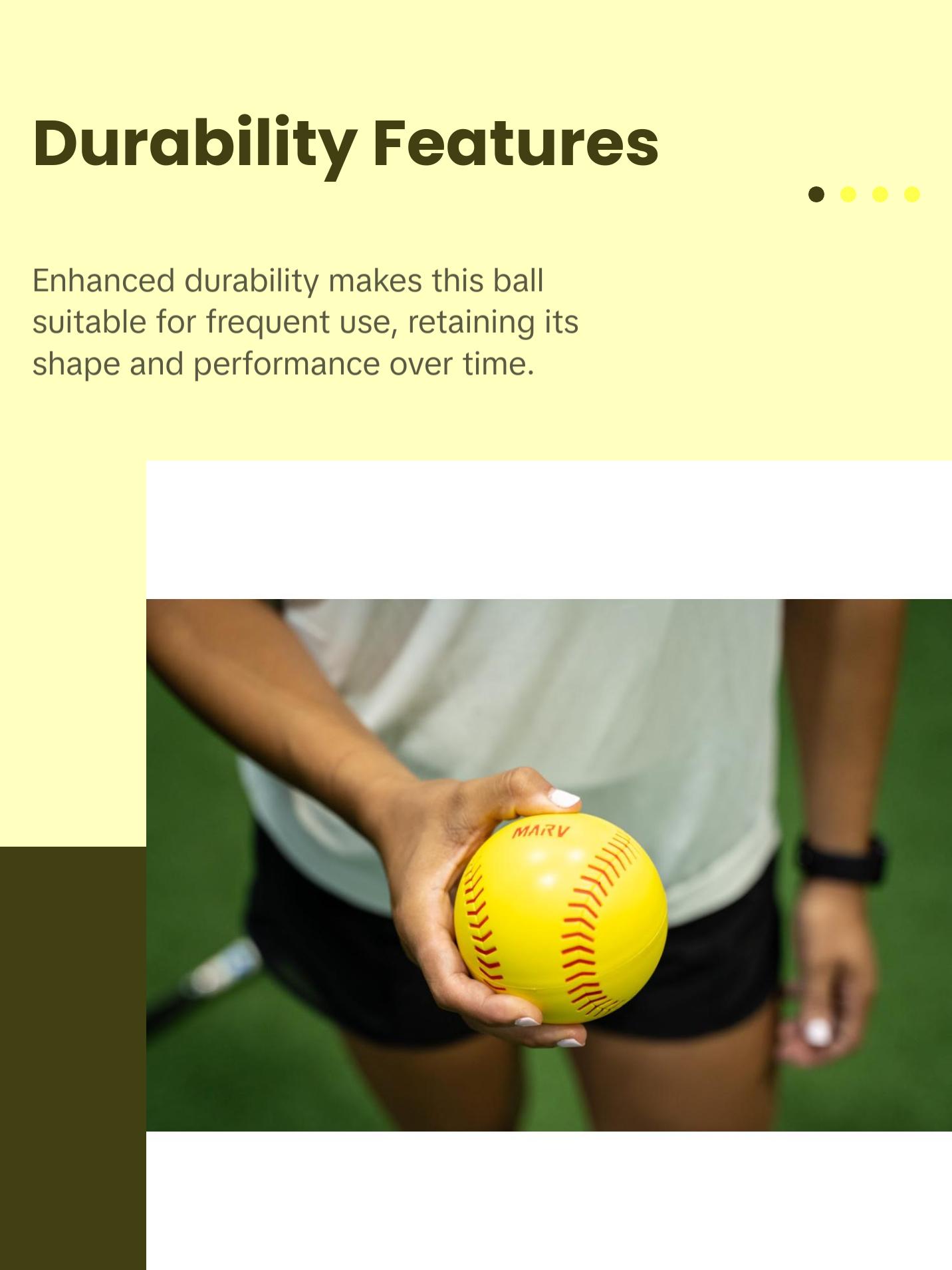 SOFTBALL FOAM (SUNKEN SEAMS) PITCHING MACHINE BALLS