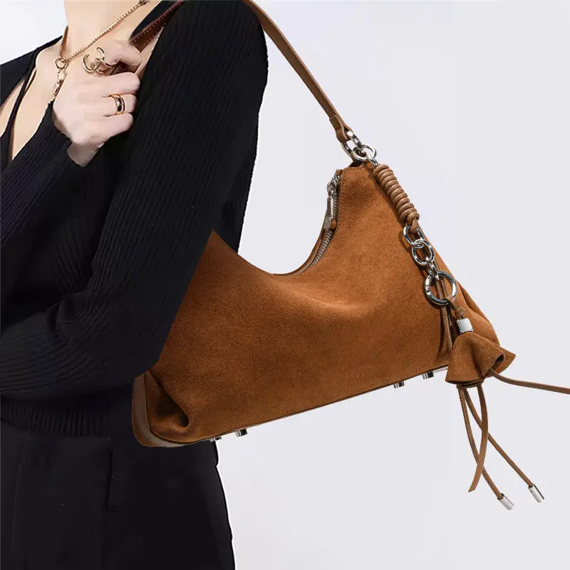 Women's Slouchy Leather Calla Hobo Bag, Stylish Shoulder Bag for Daily Use