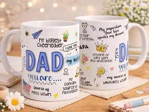 Personalized Dad Mug Gift for Dad, Papa Coffee Mug, Father’s Day Gift, Birthday Gift for Father, Personalized Mug from Kids