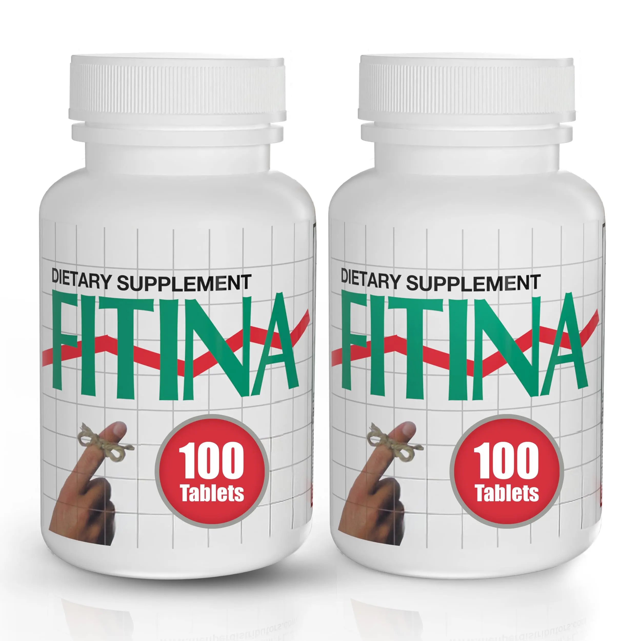 Fitina Natural Ingredients Brain Booster Dietary Tablets - Lab-Tested Multivitamin with Essential Minerals, Botanical Extracts, Nicotine-Free Memory & Focus Support, 2-Pack (100 Tabs Total)