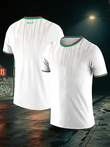 New Men's Algeria Soccer Jersey T-Shirt White base with printed design Quick-dry, breathable, sweat-wicking fabric Ideal for training, matches, and everyday workouts The perfect gift for fans and supporters
