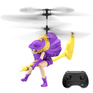 Witch Helicopter RC Drone LM16-A-P - 2.4G 3.5CH Altitude Hold 11-Min Flight Purple Mini UFO for Kids Beginners Indoor Outdoor