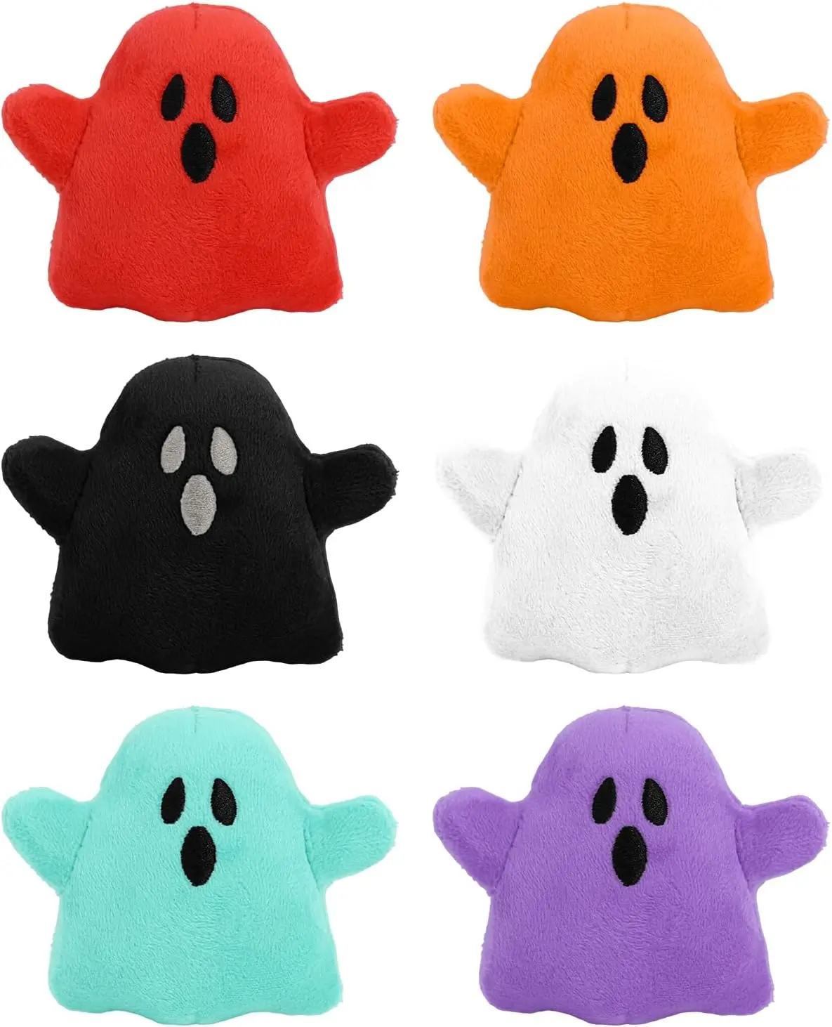 Halloween Fall Gift 6pcs Halloween Plush Toys Decorations Cute Mini Goast Plush，Halloween Stuffed Animal Doll Trick or Treat Supplies，Hallowen Party Favors Gift for Girls Boys