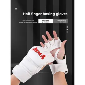 Half finger boxing gloves, adult children's Sanda fighting UFC gloves, Muay Thai fighting training MMA boxing gloves
