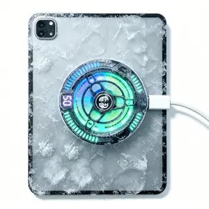 Phone Semiconductor Cooler, Fan Cooling, Adjustable Cooling System, RGB Lamp Model, Three-Tier Temperature Control, Magnetic Cooling Device, Low Noise, Ideal for Gaming, Streaming, Video Shooting