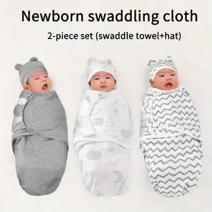 2pcs Newborn Swaddle Blanket - Strong Wrap Feel, Medium Size, Suitable for 0-6 Months - All-Season Baby Product, Perfect for Baby Shower Gifts