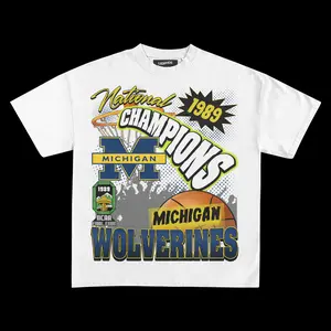 WOLVERINES VINTAGE 1989 BASKETBALL NATIONAL CHAMPIONS TEE, Cool Gift Ideas For Sports Fans