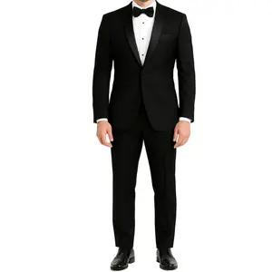 Black Slim Fit Shawl Tuxedo