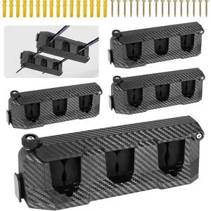 4-Pack Wall Mounted Fishing Rod Holder for Garage, Fishing Pole Holders with EVA Foam, Vertical Fishing Rod Rack Storage for Boats, Wall and Ceiling
