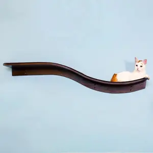 Lotus Branch Wall-Mounted Cat Perch with Replaceable Carpet