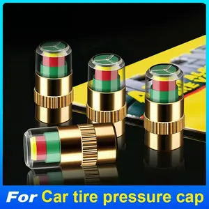 Universal 4Pcs/Set Cooper Car Tire Pressure Cap Valve Stem Caps with Sensor Indicator Full Cooper for All Cars Vehicles Exterior Styling Accessories