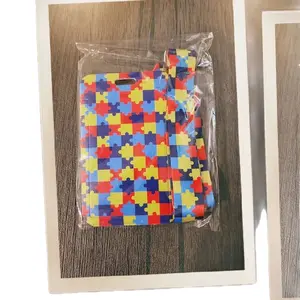 Autism Lanyards with ID Badge Holder "Puzzle pieces print"