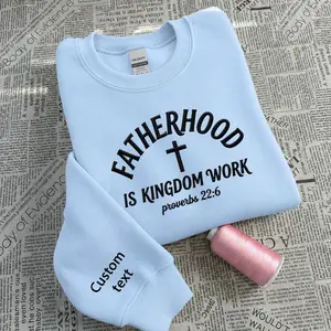 Faith Over Fear Christian Embroidered Sweatshirt – Proverbs 22:6 Cross Crewneck, Christian Gift, Faith Apparel