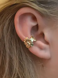 Fashionable Flower Design Ear Cuff, Fashion Jewelry for Party, Daily Clothing Decor, Trendy All-match & Exquisite Jewelry for Birthday Gift, High Quality Earrings