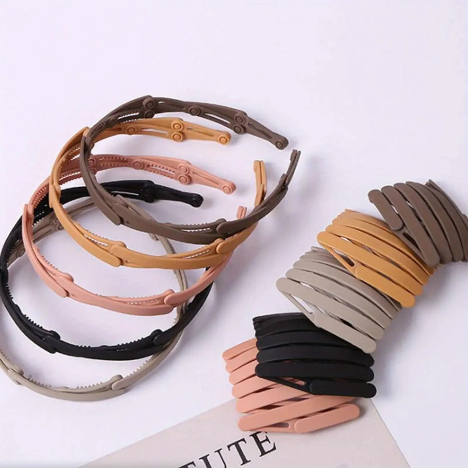 3/5pcs Retractable Foldable Pocket Hair Band Headband for Women Compact Folding Headband Retractable Pocket Headband Hair Hoops Headpiece
