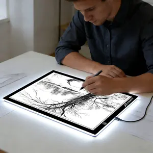 A4（35×25.5cm）LEDScale LED diamond painting board, double light strip drawing light box, USB powered light board mat, copy table LED tracing table, translucent drawing board anime drawing toolbox light board, diamond painting, painting, sketching