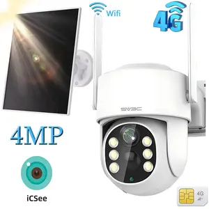 Solar Panel Camera With 4G And Battery Security Wireless