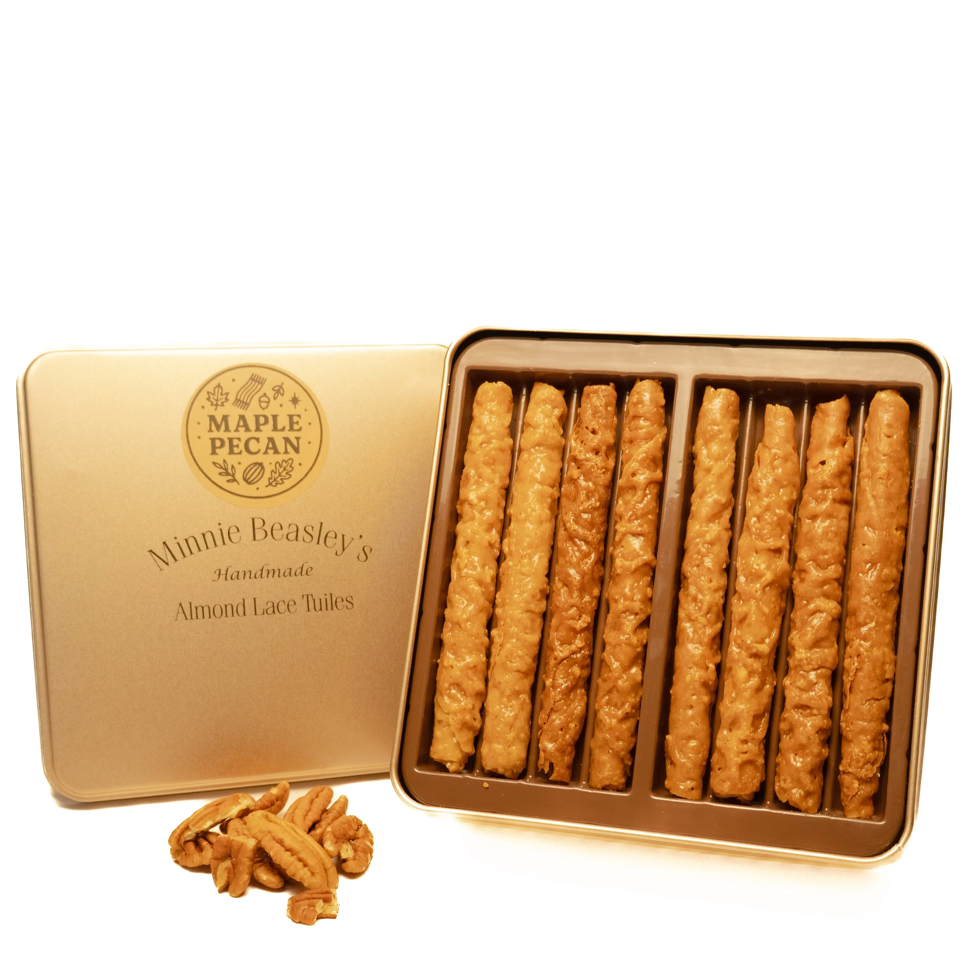 Maple Pecan Almond Lace Tuile Gift Tin - 24ct