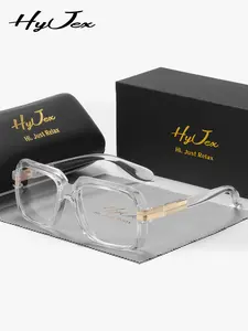 HYJEX 1 Piece Unisex Bookish Full Frame Anti Blue Light Plano Glasses Casual Looking Design Square Frame Plano Glasses