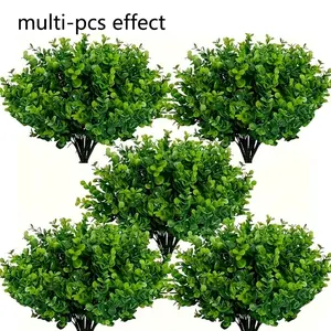 Outdoor artificial green plants, Artificial Boxwood, UV-resistant simulated school trees and shrubs, suitable for indoor and outdoor decoration, outdoor terrace decoration, home decoration, weddings, courtyards, and gardens with simulated evergreen shrubs