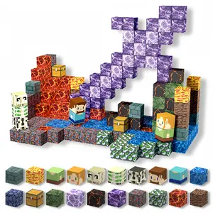 Magnetic Building Blocks pixelated design-213 PCS Magnetic Blocks Magnetic STEM Children Sensory Toys 4-8 Years Boys/ Girls Christmas Birthday Gift